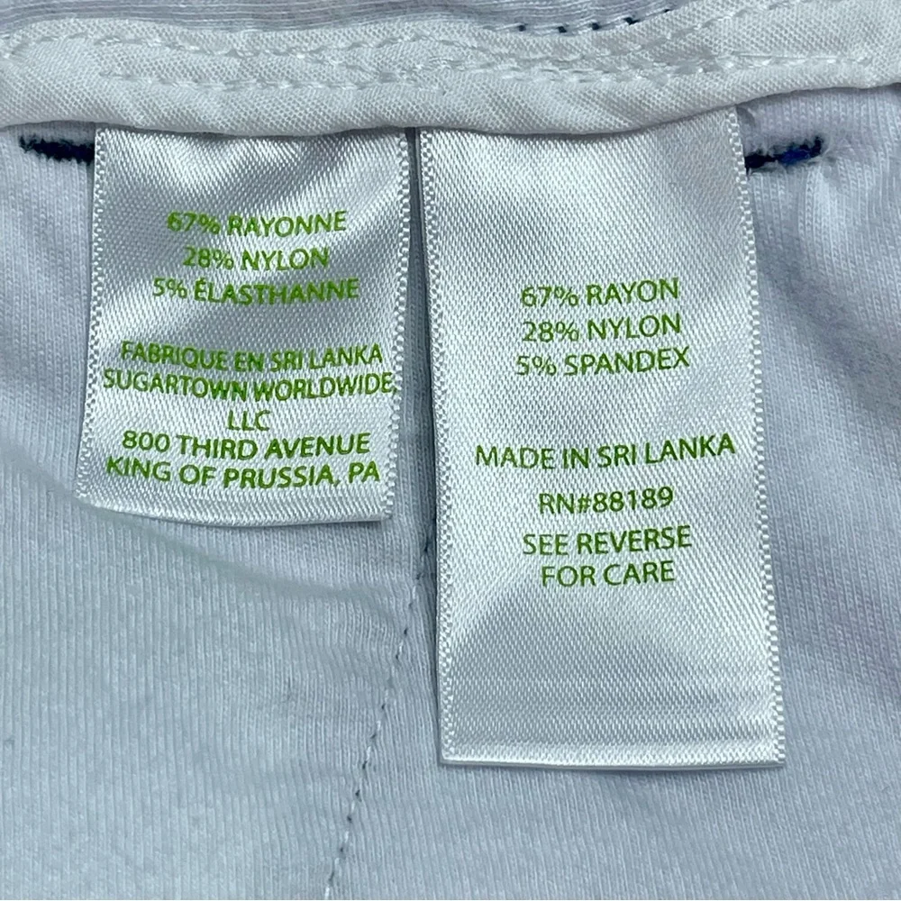 LILLY PULITZER Callahan Knit "On The Vine Floral" Print Blue Pink Stretch Size 2 - Picture 5 of 9